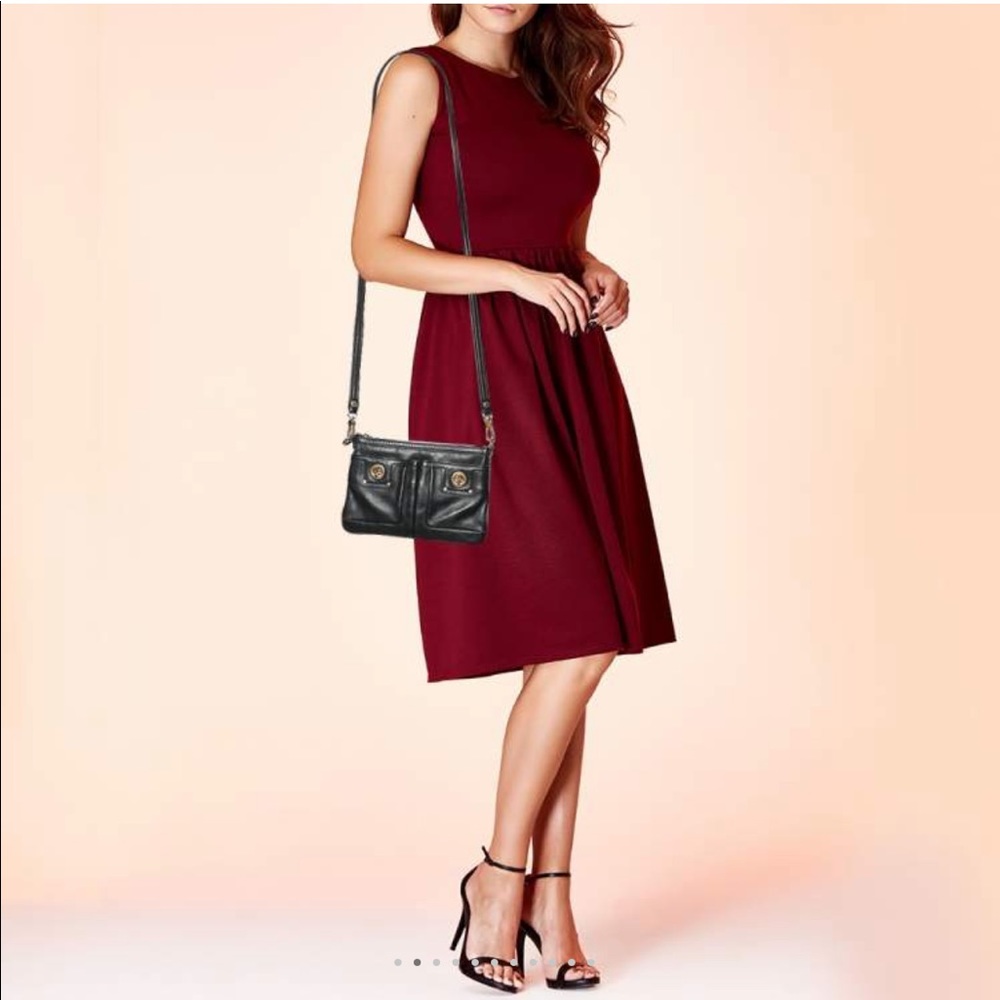 Marc by Marc Jacobs Black Leather Totally Turnlock Percy Crossbody Bag